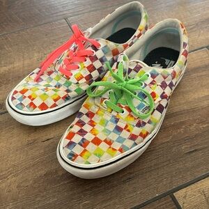 Men’s multicolored checkered Vans